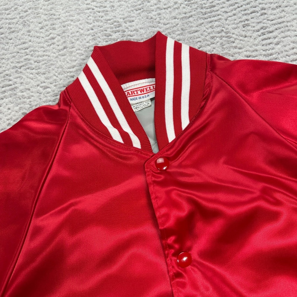 Vintage Hartwell Bomber Jacket Size Small USA Satin Phoenix Hockey Association - Picture 3 of 11
